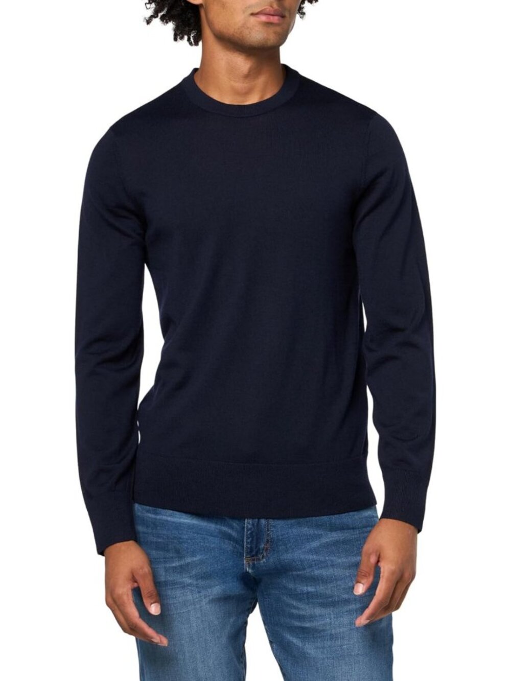 Men's Merino Wool Crewneck Sweater - Cozy Long Sleeve Knit Top for Fall/Winter